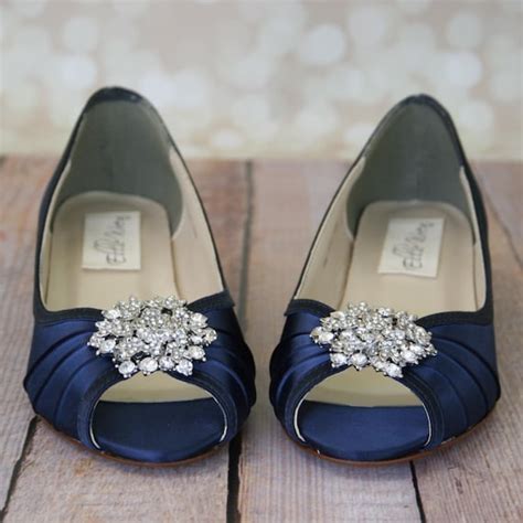 Blue Wedding Shoes Navy Blue Shoes Custom Wedding Shoes