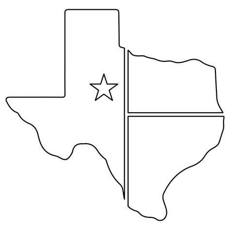 6 Best Texas Map Template Printable