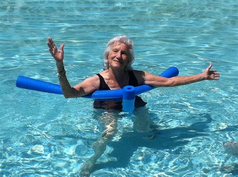 My 85 Year Old Mom Is Floating In Pool For The First Time