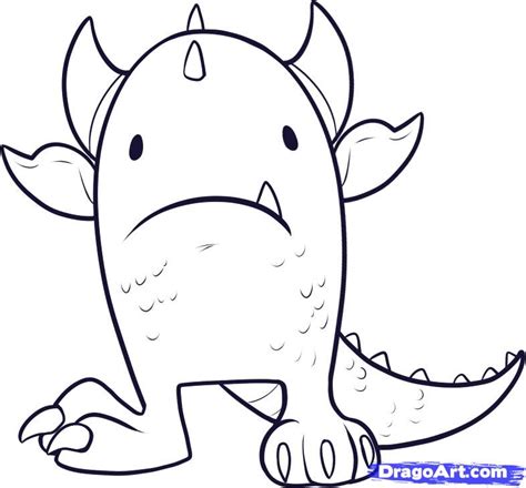 How To Draw An Easy Monster Step By Step Creatures Monsters Free Online Drawing Tutorial