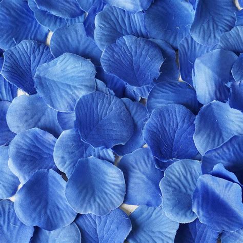 500 Royal Blue Silk Rose Petals For Table Confetti Efavormart