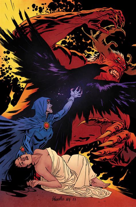 Raven Vs Trigon By YANICK PAQUETTE Dc Comics Artwork Comic Book