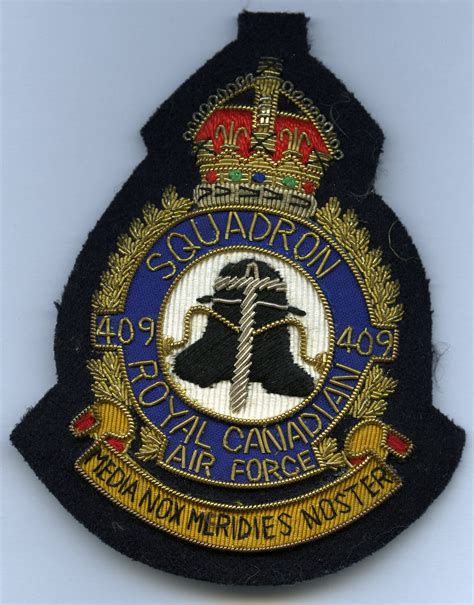 Rcaf 409 Squadron Kc Patch Air Force Badge Military Insignia Crests