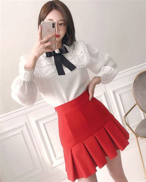 Kfashion And Kpop — Henry Marion Pleated Skirt Korean Outfit Street Styles Fashion Fashion