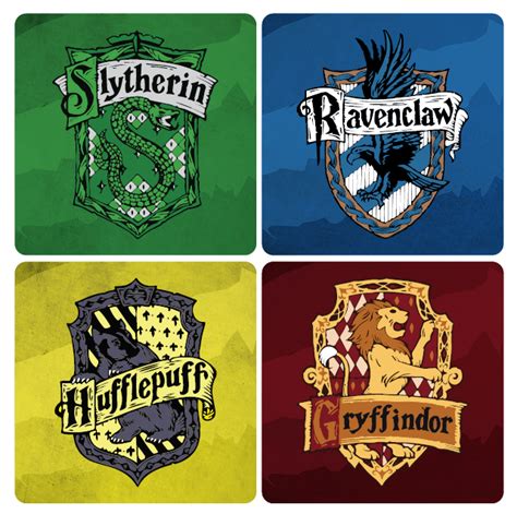 So, which house do you belong to? Harry Potter Houses Coasters - Trendosaurus Organic