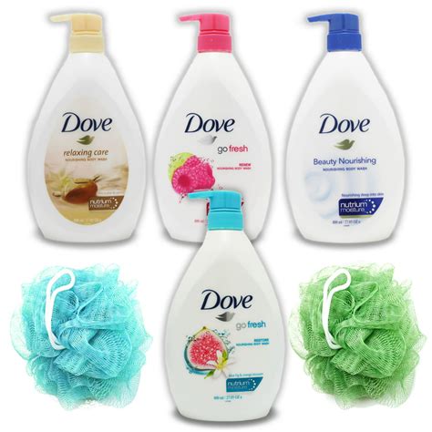 Dove Body Wash Variety Pack Shea Butter And Vanilla Raspberry And