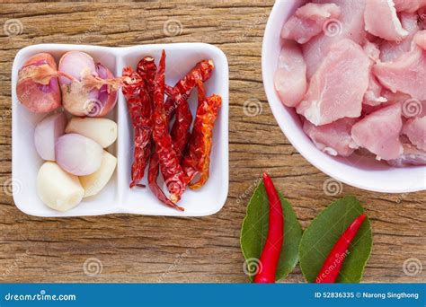 Pork And Garnish For Cooking Food Stock Image Image Of Ingredients