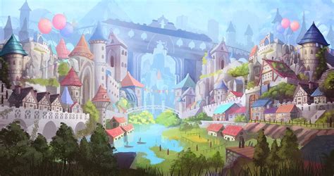 Fantasy City Fantasy City Fantasy Art Landscapes Anime Scenery
