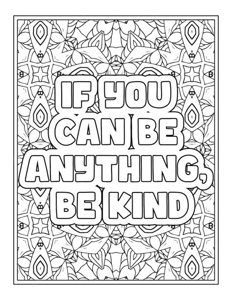 Premium Vector Kindness Quotes Coloring Page