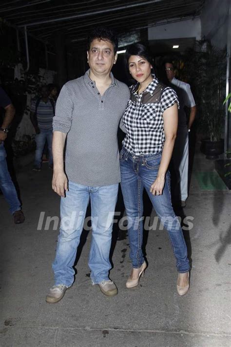 Sajid Nadiadwala With His Wife At Special Screening Of Phantom Media