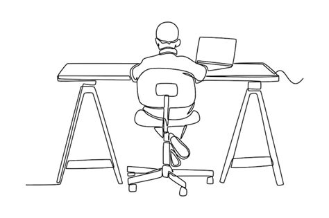 Person Sitting Back View Drawing