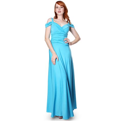 Evanese Womens Slip On Elegant Formal Long Evening Dress Full Length