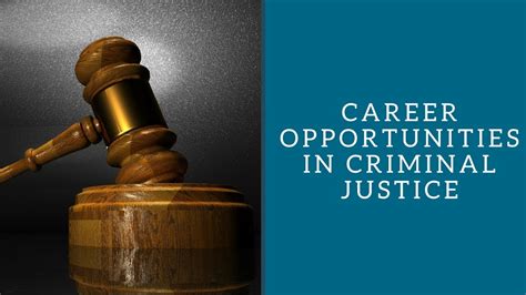 Career Opportunities In Criminal Justice Youtube