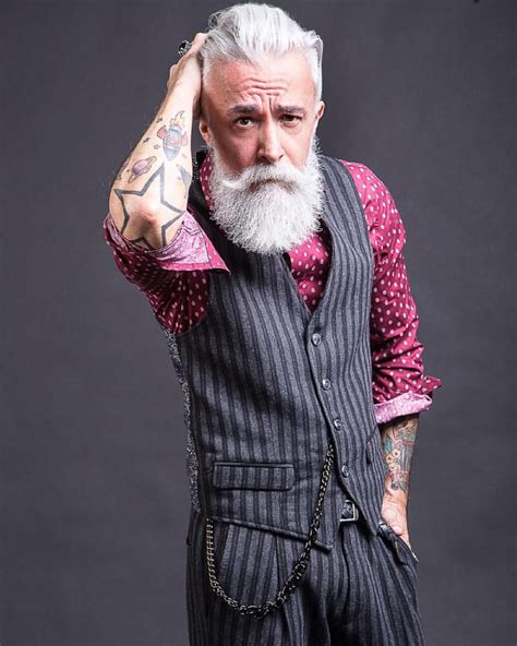 Alessandro Manfredini — Karlmommoo Beard Mustache Grey Model