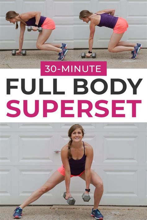 Superset Workout Minute Dumbbell Hiit Nourish Move Love