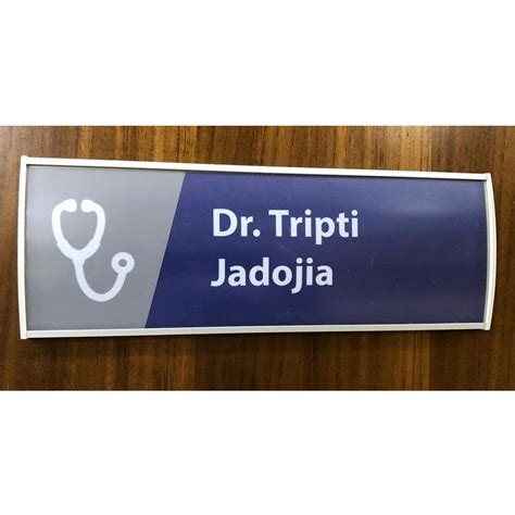 Bluegrey And White Aluminum Anodized Nameplates For Office 7mm At Rs