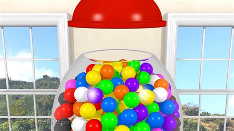 New Gumball Machine 3d For Children To Learn Colors Kids Balls Surprise