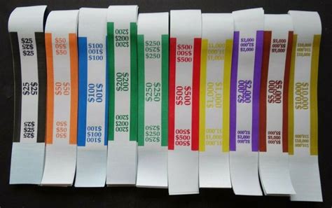 300 Mixed 25 To 10000 Cash Money Self Sealing Straps Currency Bands
