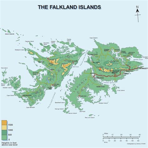 Mapas Das Ilhas Falkland Malvinas Reino Unido