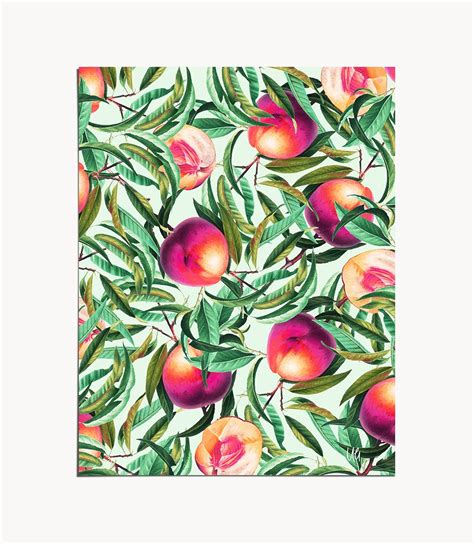 Sweet Peaches Art Print Vintage Botanical Boho 83 Oranges® Peach
