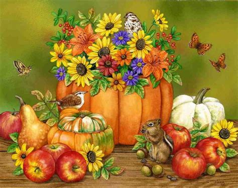 Illustrations By Jane Maday Pumpkin Wallpaper Illustration