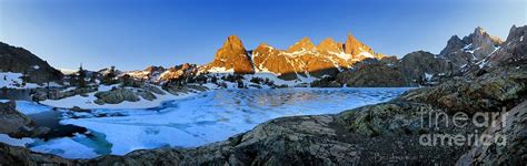 Frozen Minaret Lake Sunrise Sierra Nevada Mountains Photograph By