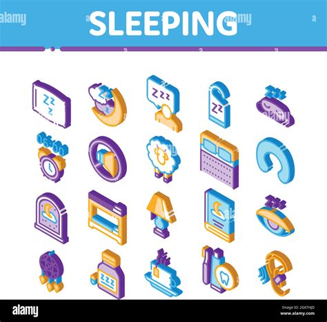 sleeping time devices isometric icons set vector stock vector image and art alamy