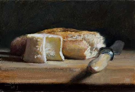Daily Paintings Bread And Cheese Postcard From Provence Painting