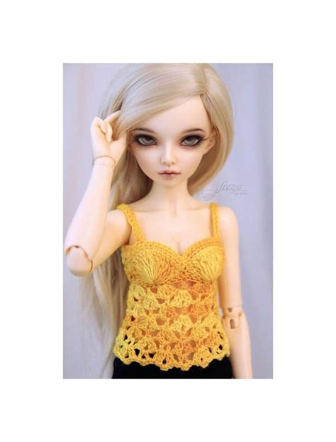 Crochet Lacy Top Cami Top Sleveeless Shirt For Slim Bjd Msd Etsy