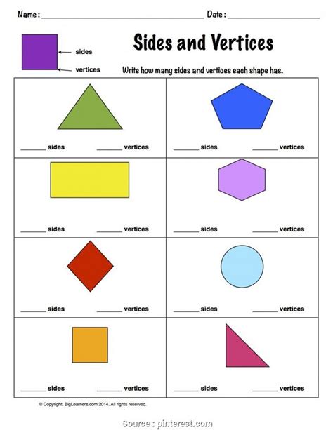 1st Grade Shapes Worksheets