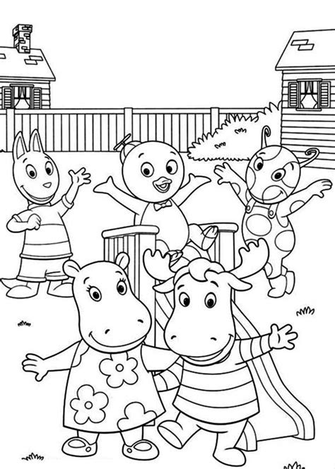The Backyardigans Characters Coloring Page Free Printable Coloring