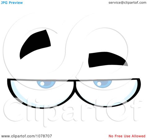 Clipart Pair Of Skeptical Eyes Royalty Free Vector Illustration By