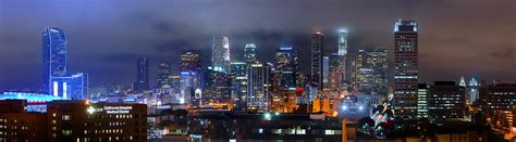 Gotham City Los Angeles Skyline Downtown At Night