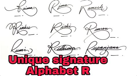 How To Create R Signature 10 Unique Signature Alphabet R Anup