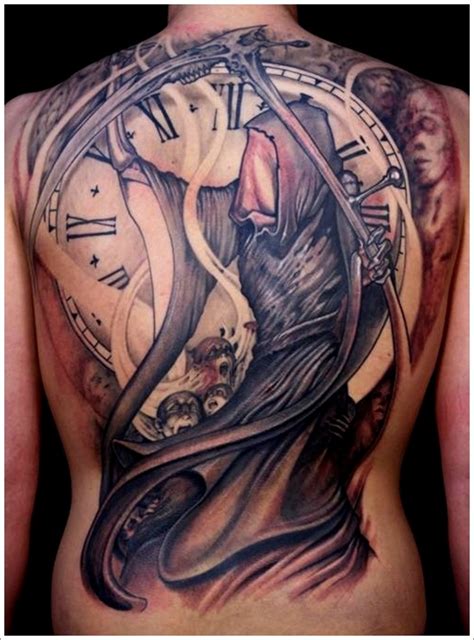 Spectacular Gruesome Creepy And Awesome Grim Reaper Tattoos