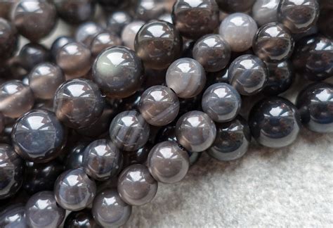 6mm 8mm Natural Ice Obsidian Beads Round Gemstone Beads Uk Etsy