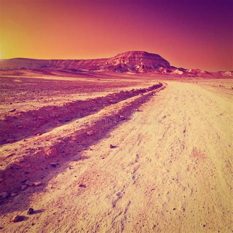 Sunset In Desert Stock Image Image Of Evening Road 20355483