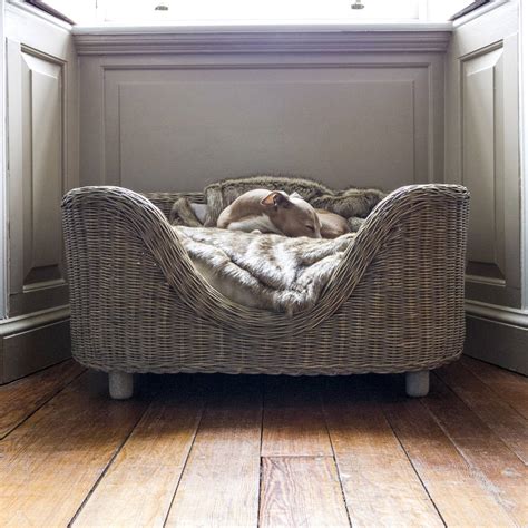Charley Chau Raised Oval Rattan Pet Bed By Charley Chau