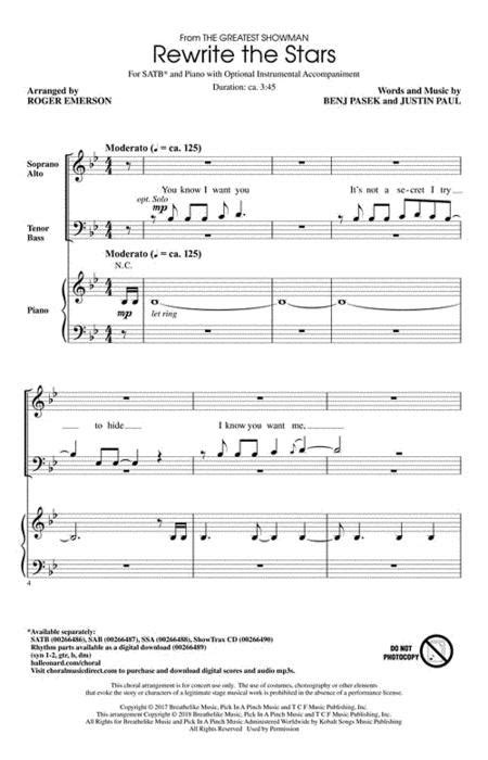 Rewrite The Stars By Benj Pasek And Justin Paul Cd Sheet Music For