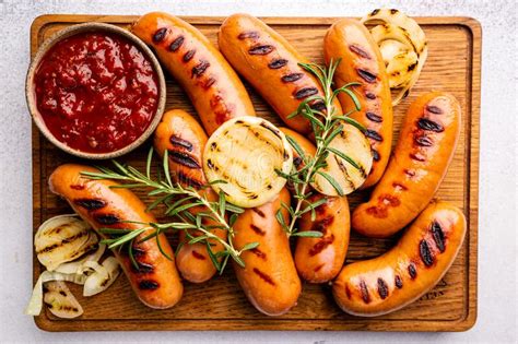 Fried Delicious Sausages Stock Image Image Of Delicious 184060953