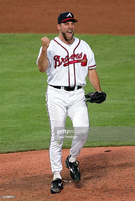 John Smoltz Of The Atlanta Braves Celebrates After Striking Out Jason