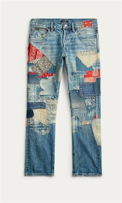 Ralph Lauren Polo Limited Edition Distressed Repaired Patchwork Jeans