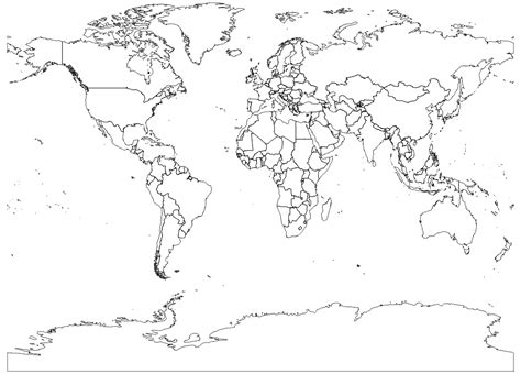 Free Printable Blank World Map With Countries
