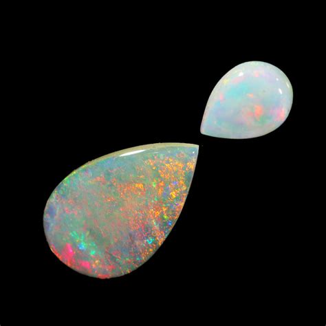 154cts 2pcs Crystal Fire Opals Calibrated Ws743