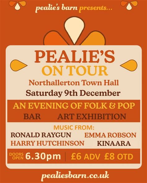 Pealies On Tour An Evening Of Folk And Pop Northallerton Town Hall