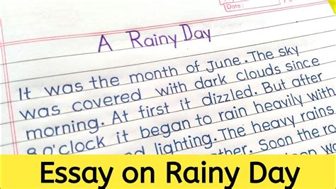 Essay On Rainy Day In English A Rainy Day Essay In Englishrainy Day