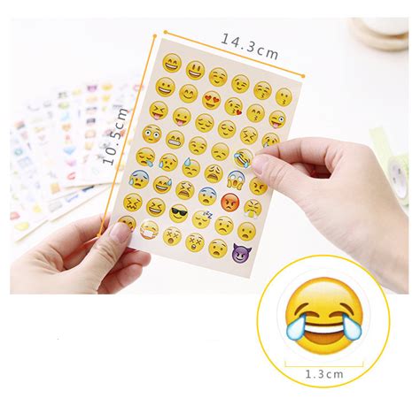 Custom Emojis Sticker 12pcsset Stickers For Diary Kids Child Korean