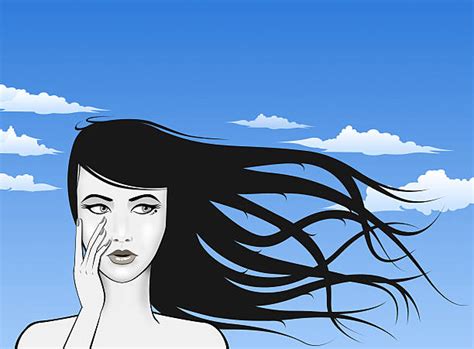 Wind Blowing Hair Cartoon Illustrations Royalty Free Vector Graphics