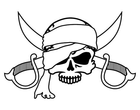 Dibujo de Símbolo pirata pintado por en Dibujos net el día a las Imprime