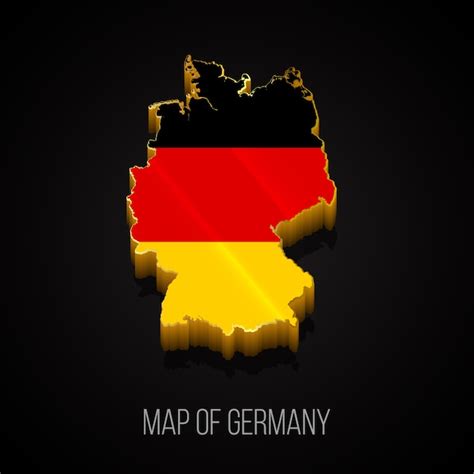 3d Karte Von Deutschland Premium Vektor